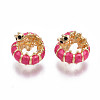 Rack Plating Alloy Enamel European Beads MPDL-N039-073-02LG-1