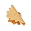Brass Ribbon Crimp Ends X-KK-G385-01LG-2