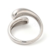 Brass Teardrop Open Cuff Ring for Women RJEW-M148-03P-2