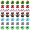5Pcs Fuuny Painted Glass Beads Enamel Beads LAMP-YW0004-05A-2