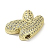 Rack Plating Brass Micro Pave Clear Cubic Zirconia Pendants KK-R163-05K-G-2