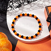 Halloween 6mm Round Plastic Beaded Stretch Bracelets for Women Men BJEW-JB10573-2