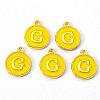 Golden Plated Alloy Enamel Charms LS-ENAM-S118-09G-1