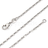 1.5mm Rack Plating Brass Oval Link Chain Necklaces for Women Men MAK-L044-32P-4