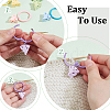 10Pcs 5 Colors Resin Cheese Pendant Locking Stitch Markers HJEW-AB00679-5