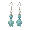 Starfish & Tortoise Synthetic Turquoise Beaded Stretch Bracelets & Dangle Earrings Kits SJEW-JS01311-02-5