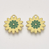 Two Tone Alloy Enamel Pendants ENAM-N050-01C-1