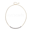 Two Tone 304 Stainless Steel Column Link Chain Pendant Necklaces NJEW-JN05935-4