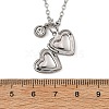 316 Stainless Steel Heart Locket Photo Pendant 304 Stainless Steel Satellite Chain Necklaces NJEW-JN06497-4