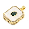 Brass Micro Pave Cubic Zirconia Pendants FIND-Z044-04B-2