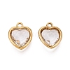 Valentine's Day 304 Stainless Steel with Glass Charms STAS-Q119-01G-2