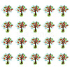 20pCS Printed Opaque Acrylic Beads OACR-TA0004-75A-3