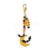 Halloween Theme Alloy Enamel Pendant Decorations HJEW-MZ00060-4