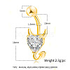 Clear Cubic Zirconia Belly Button Rings WG9960A-35-1