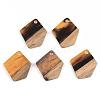 Resin & Walnut Wood Pendants RESI-S389-033A-A01-1