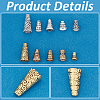 100Pcs 10 Style Tibetan Style Alloy Bead Cones FIND-PH0018-47-6