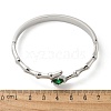 304 Stainless Steel Bangles with Rhinestone for Women BJEW-Z080-02P-5