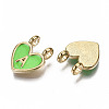 Alloy Enamel Charms ENAM-T012-02A-RS-3