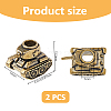 2Pcs Outdoor EDC Tool Brass Parachute Rope European Beads OPDL-DC0001-01-2