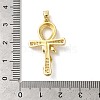 Rack Plating Brass Micro Pave Cubic Zirconia Pendants KK-U022-07A-01-3