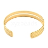 304 Stainless Steel Open Cuff Bangles BJEW-K230-01G-01-3