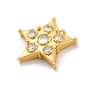 Brass Micro Pave Cubic Zirconia Pendants KK-U033-06G-01-2