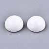 Spray Painted White Wood Cabochons WOOD-TAC0001-23A-2