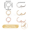  30Pcs 5 Colors Brass Hoop Earrings Findings KK-NB0003-07-2