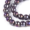 Electroplate Opaque Glass Beads Strands GLAA-T032-P6mm-AB15-3