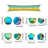 DICOSMETIC Rack Plating Rainbow Color 304 Stainless Steel Beads STAS-DC0007-51-4