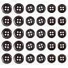 60Pcs 3 Styles Natural Black Lip Shell Buttons BUTT-TA0001-25-2