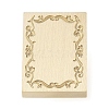 Rectangle Flower Frame Brass Stamp Heads LS-AJEW-M037-04G-02-2