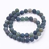 Natural Moss Agate Beads Strands G-F520-58-6mm-2