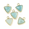 Natural Flower Amazonite Triangle Charms G-K338-24G-1