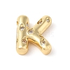 Brass Micro Pave Clear Cubic Zirconia Pendant KK-Z046-01G-K-1