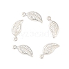 925 Sterling Silver Leaf Charms STER-Q194-01S-1