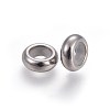 Tarnish Resistant 201 Stainless Steel Stopper Beads STAS-I100-18P-2