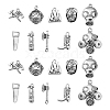 100Pcs 10 Style Tibetan Style Alloy Pendants PALLOY-CJ0002-12-1