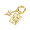 Brass Micro Pave Cubic Zirconia European Pendant Decorations CU-CBA65A7-01C-G-2