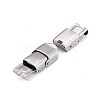 Non-Tarnish Smooth Surface 201 Stainless Steel Watch Band Clasps LS-X-STAS-R063-61-2