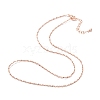 Brass Link Chain Necklaces NJEW-K123-10RG-2