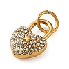 304 Stainless Steel Rhinestone Pendants RB-CBA324D-01G-10-2