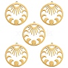 5Pcs Ion Plating(IP) 201 Stainless Steel Pendants STAS-SZ0002-07G-1