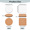 Olycraft 20Pcs 2 Styles Square & Flat Round MDF Cup Mats AJEW-OC0005-04-2