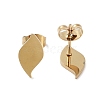 PVD Vacuum Plating 304 Stainless Steel Stud Earrings for Women EJEW-A048-46L-G-2