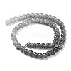 Spray Painted Crackle Glass Beads Strands DGLA-C002-8mm-02-1