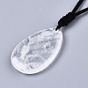 Natural Quartz Crystal Pendant Necklaces NJEW-S421-022C-3