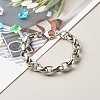 Non-Tarnish 304 Stainless Steel Rolo Chain Bracelets for Women BJEW-JB06673-01-2