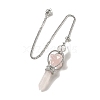 Natural Rose Quartz Dowsing Pendulums G-C095-01P-04-1