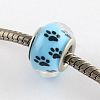 Large Hole Dog Paw Prints Pattern Resin European Beads OPDL-Q129-228A-2